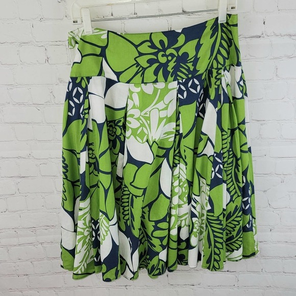 New York & Company ALine Multicolored Floral Skirt w/Side Zipper Size 6 - Picture 3 of 10